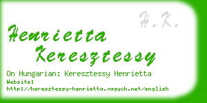 henrietta keresztessy business card